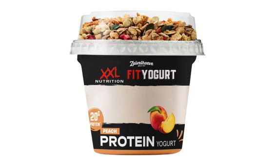 Fit yoghurt perzik met muesli